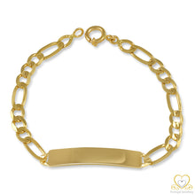 Load image into Gallery viewer, 19.2ct Yellow Gold ID 6MM Figaro Bracelet PU85013
