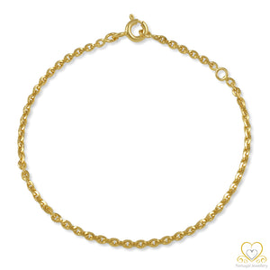 9ct Yellow Gold Children`s  Bracelet PUC010